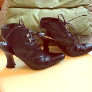VIA SPIGA blk leather backless boot